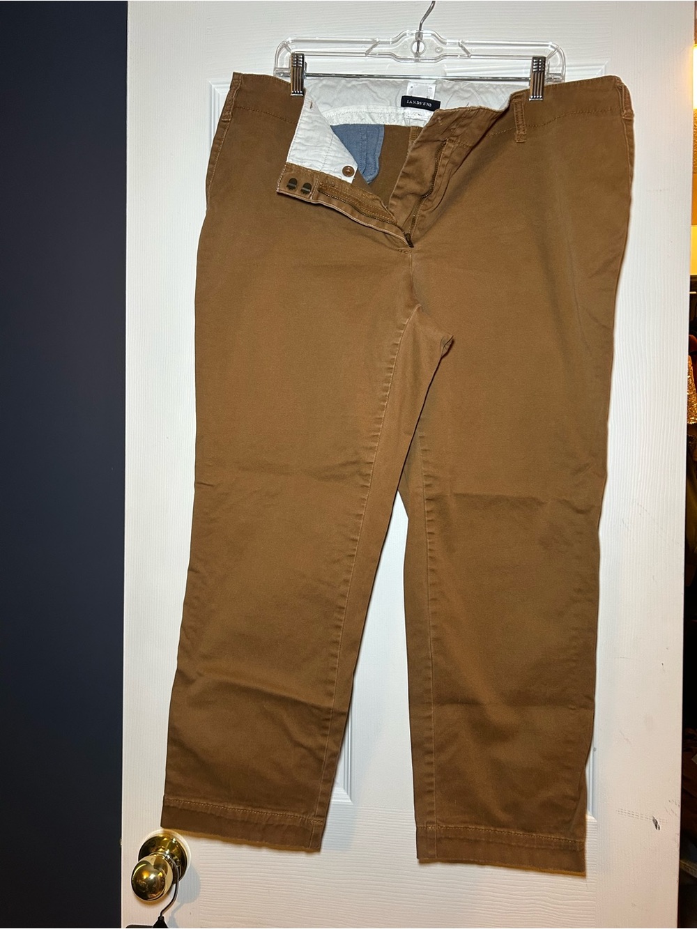Women’s Lands End Brown Casual Chino Pants